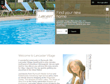 Tablet Screenshot of lancastervillage-apts.com